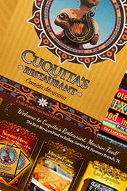 custom website design Cuquitas Mexican Restaurant in Dallas, Tx